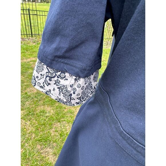 Tatiana & Natouchi Women's Navy/Cream Fit & Flare Paisley Size XL Dress - Picture 7 of 9